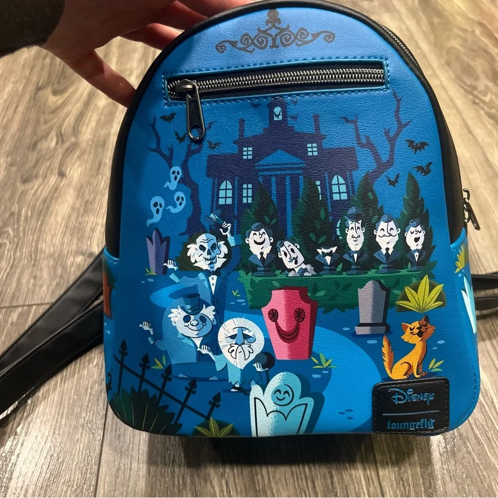 NWT! Loungefly Disney Haunted Mansion Cartoon Mini Backpack